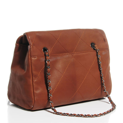 Chanel Washed Calfskin Large Hamptons Shopping Tote Brown 3 of 8
