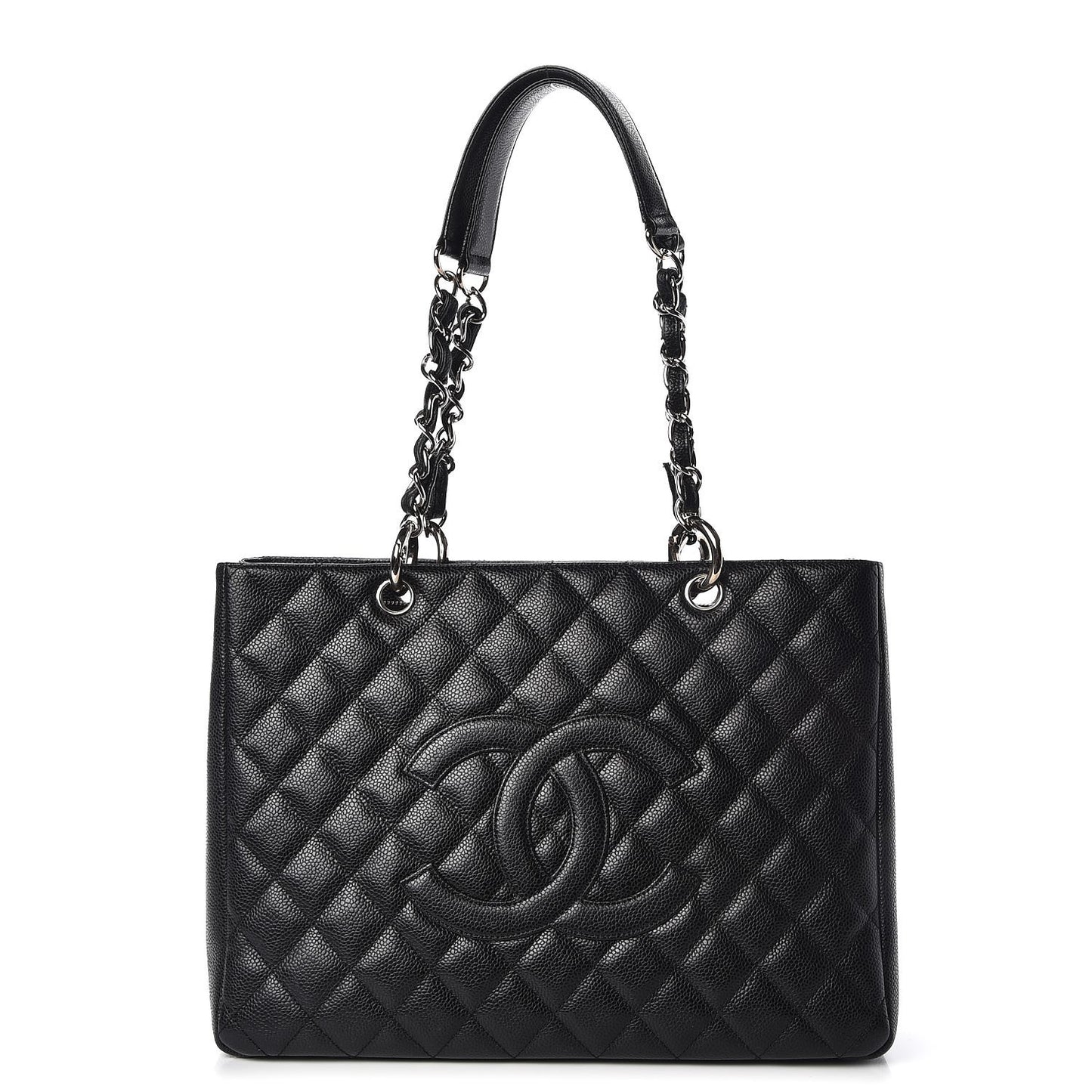 Caviar Quilted Grand Shopping Tote GST Black