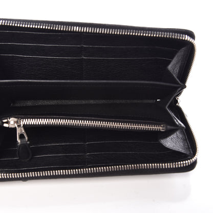Balenciaga Agneau Giant 12 Silver Hardware Continental Zip Around Wallet Black 5 of 9