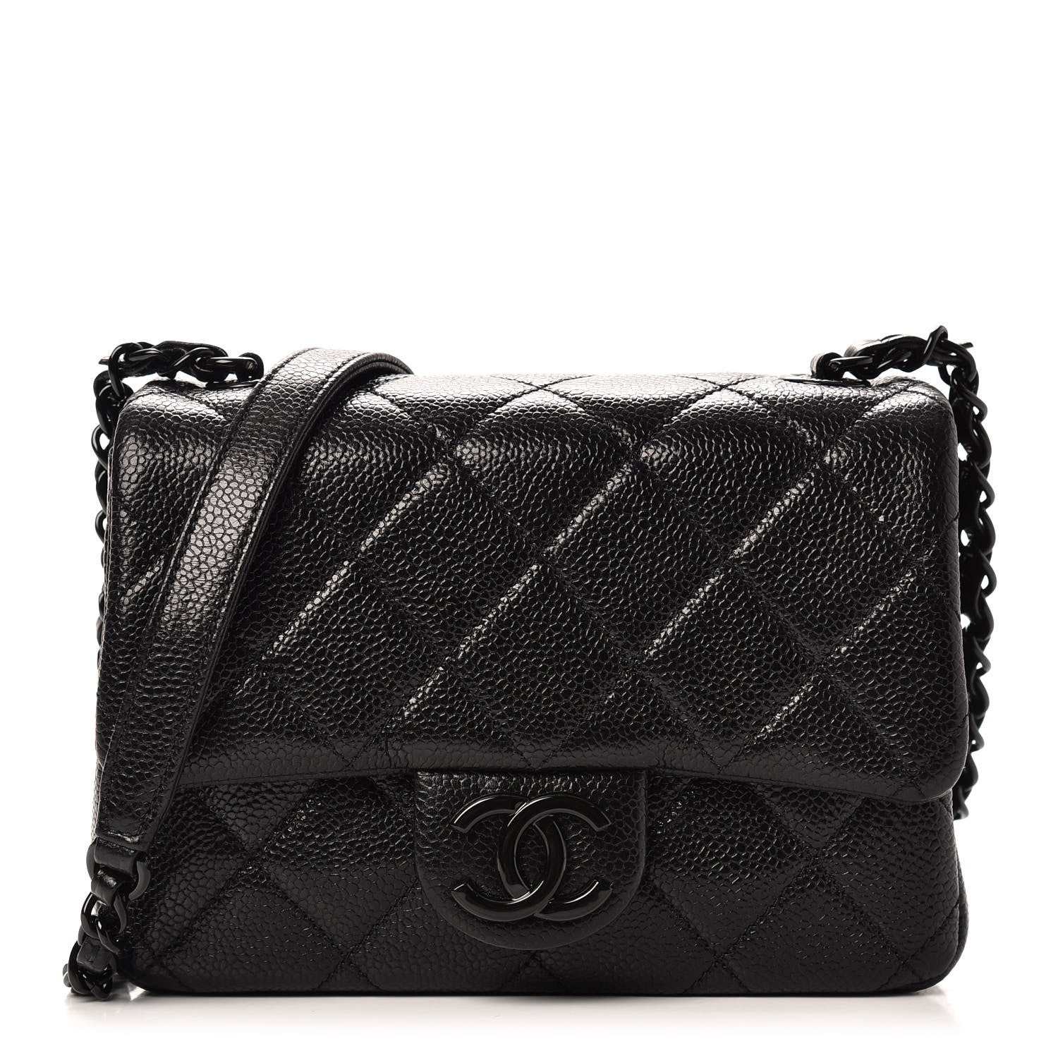 Chanel Caviar Quilted Incognito Mini Square Flap Black 1 of 10