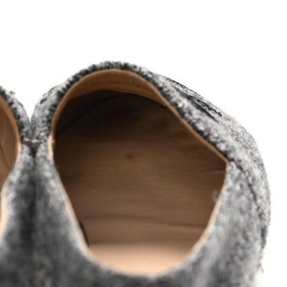 Chanel Tweed Velvet CC Espadrilles 36 Grey Black 12 of 14