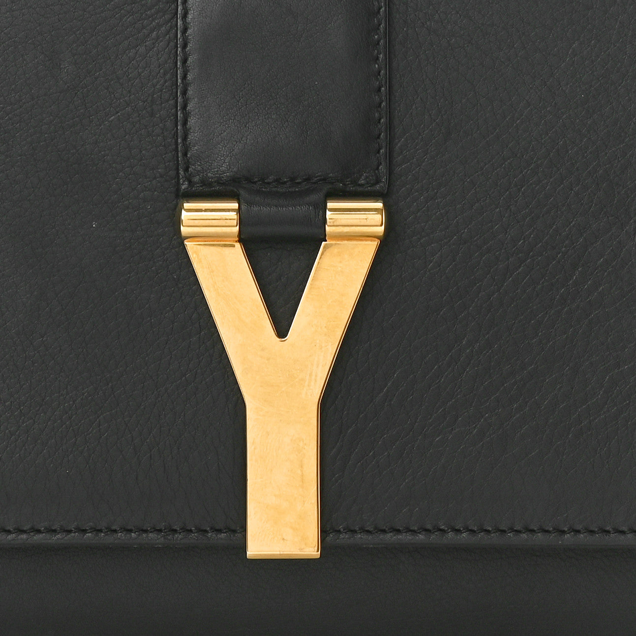 Calfskin Classic Y Ligne Clutch Grey