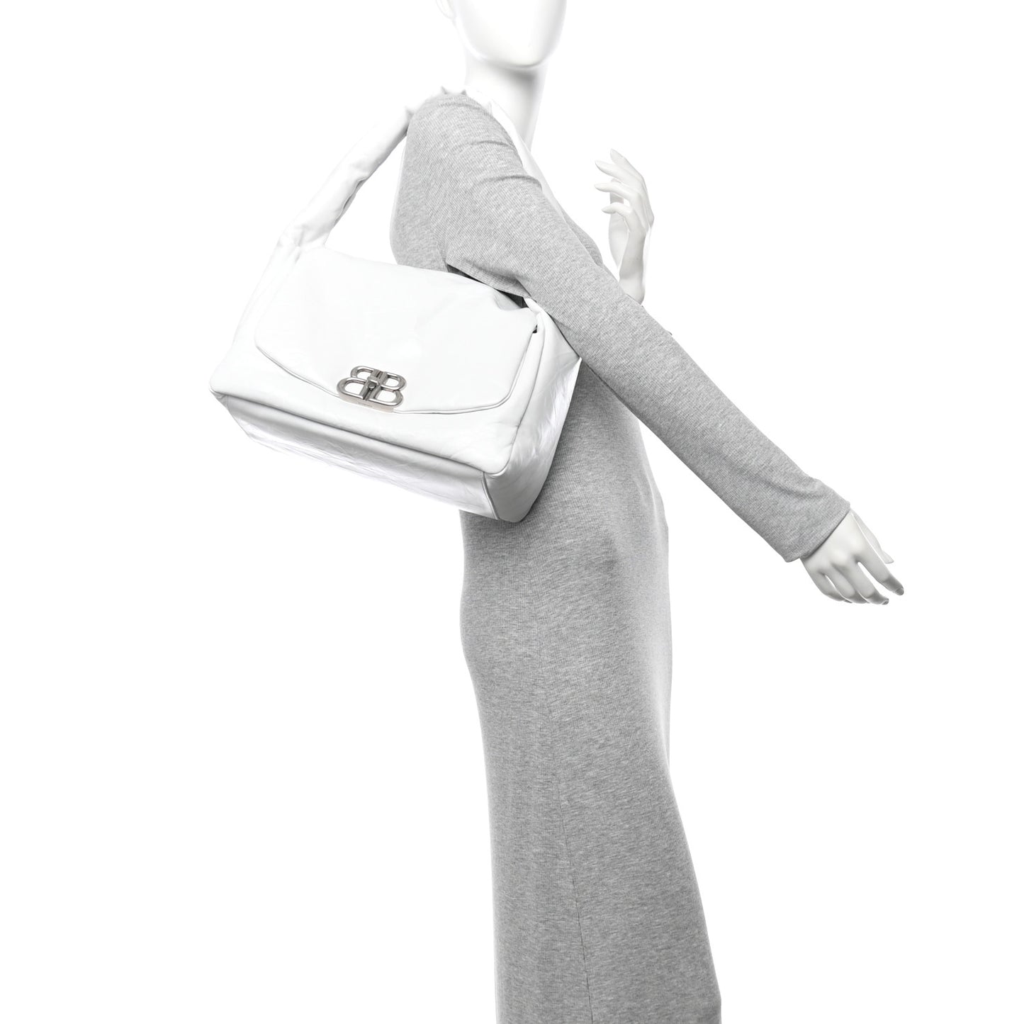 Calfskin Monaco Sling Shoulder Bag White