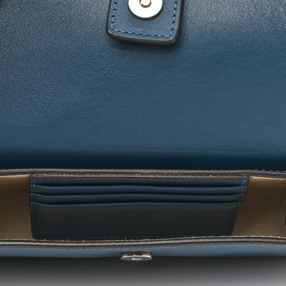 Chloe Suede Calfskin Mini Faye Shoulder Bag Majolica Blue 4 of 11