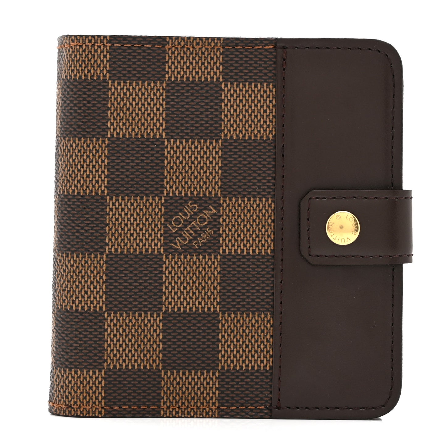 Damier Ebene Zippe Zipped Compact Wallet