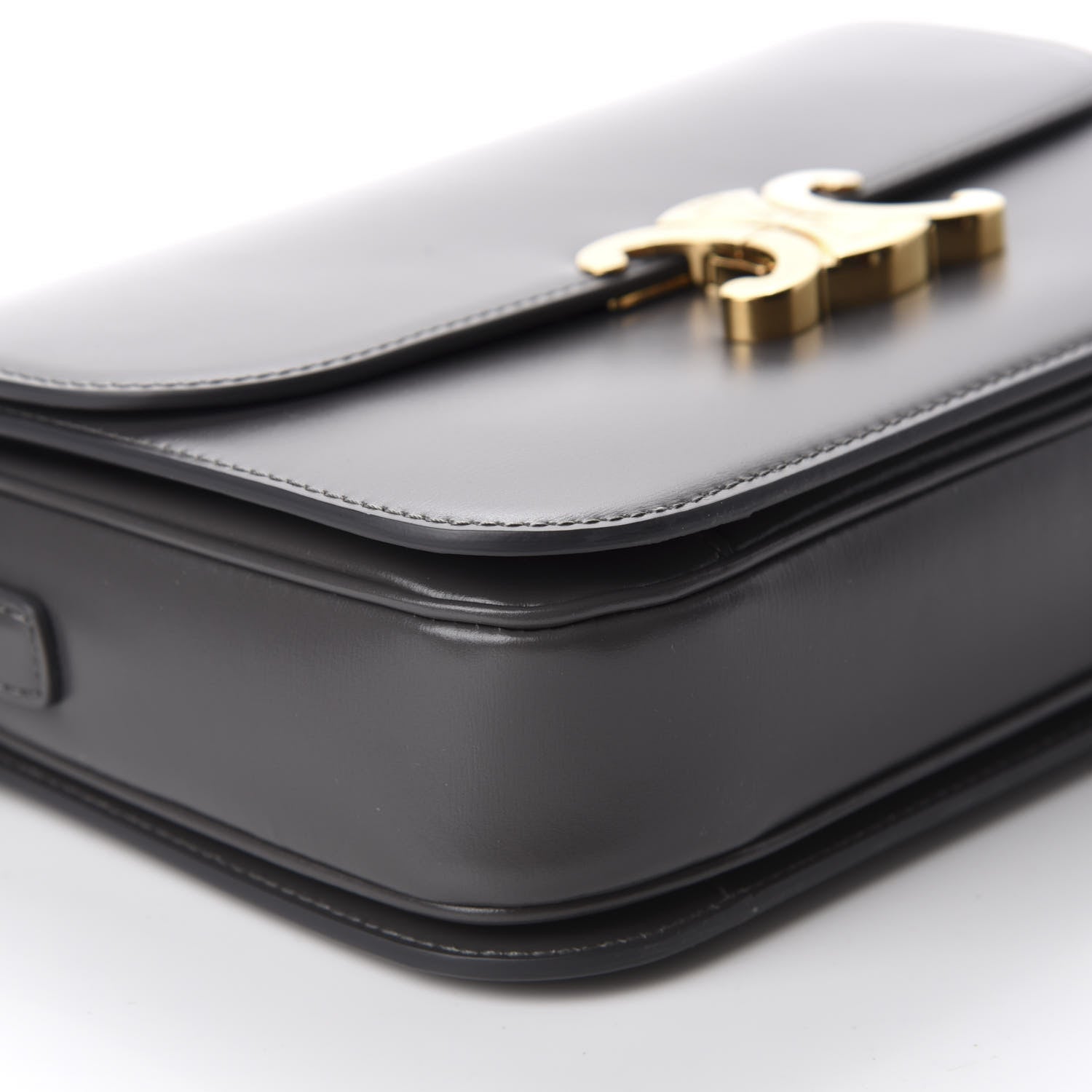 Celine Shiny Calfskin Medium Triomphe Grey 6 of 12