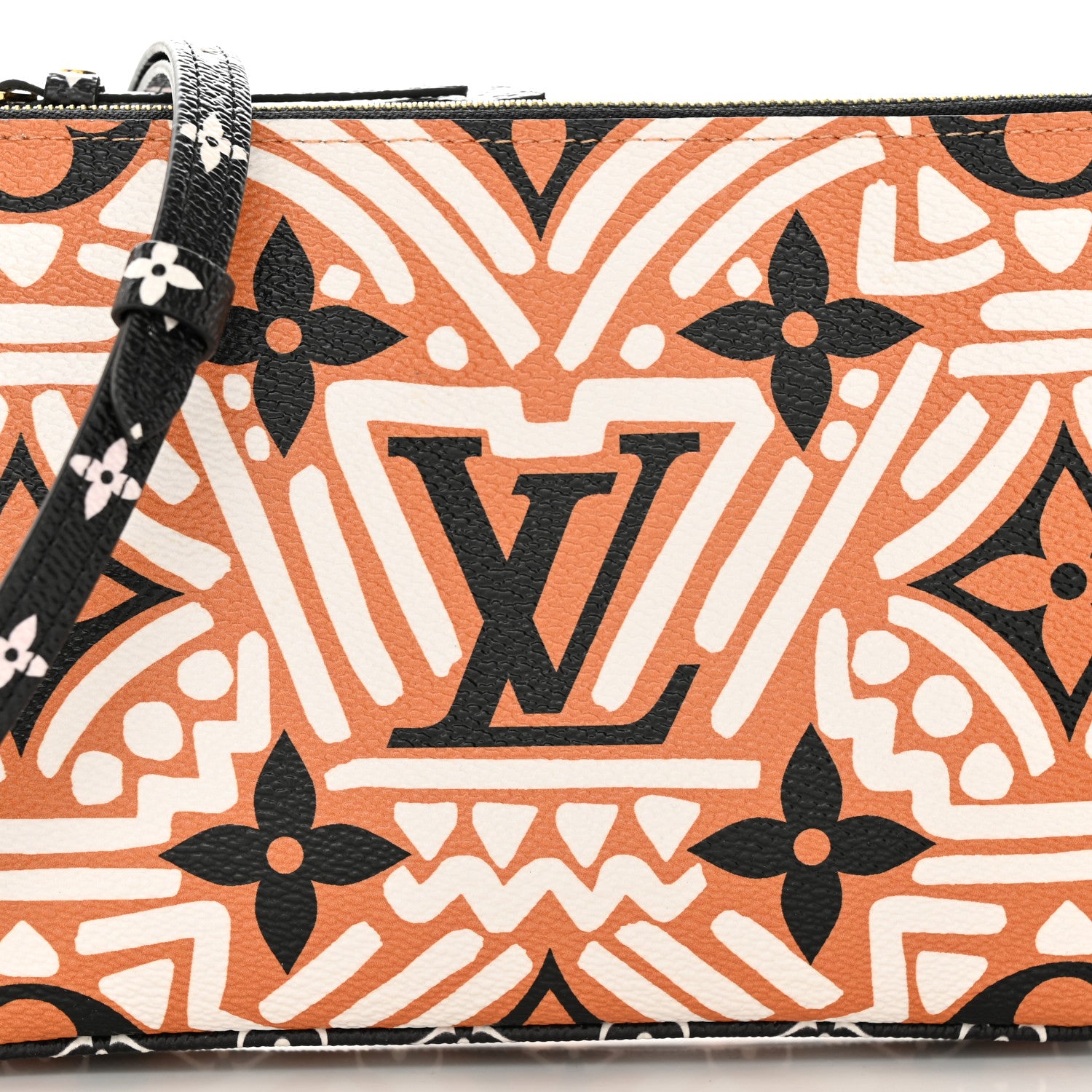 Louis Vuitton Monogram Giant Crafty Double Zip Pochette Creme Caramel 8 of 10