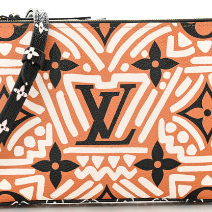 Louis Vuitton Monogram Giant Crafty Double Zip Pochette Creme Caramel 8 of 10