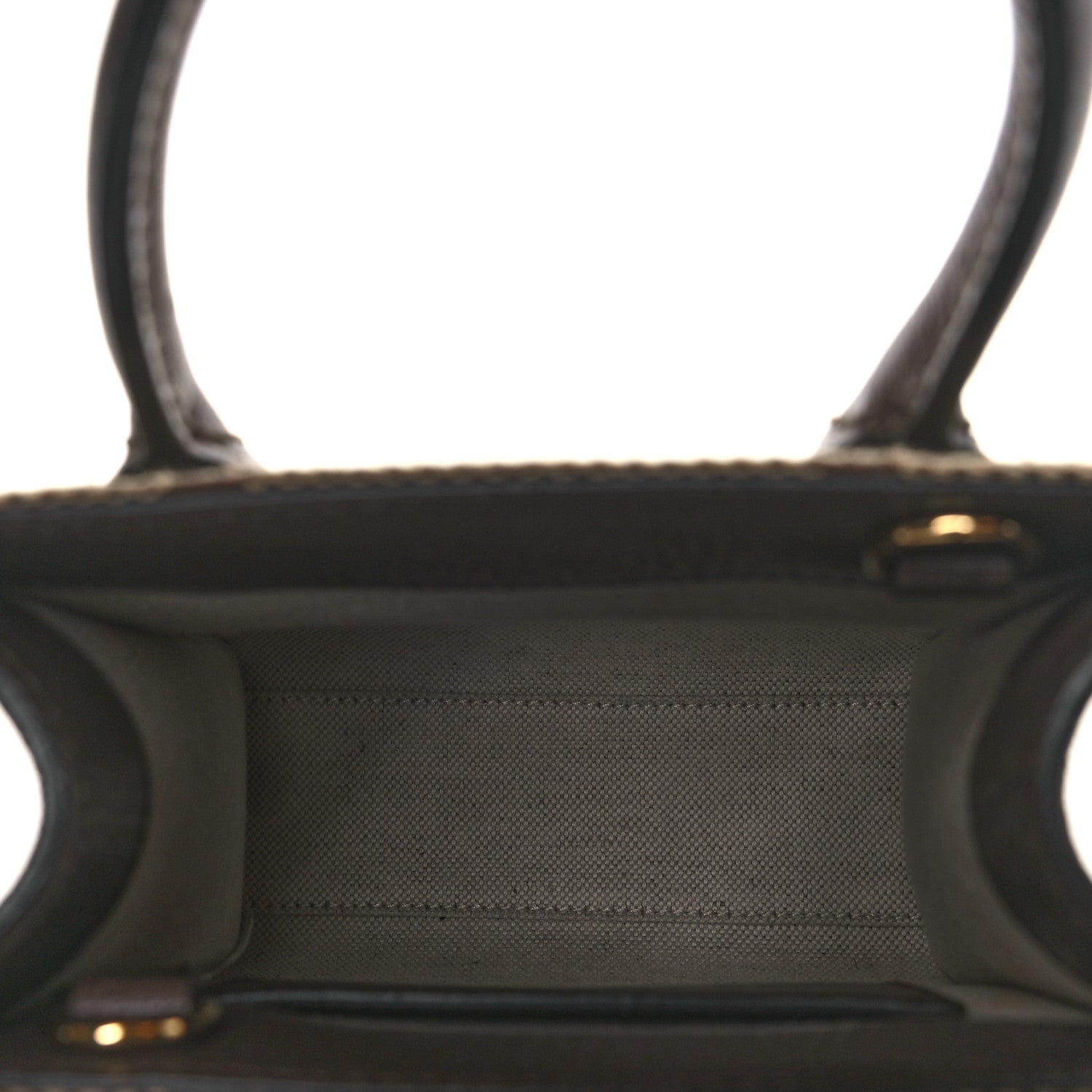 Gucci Monogram Jumbo GG Textured Dollar Calfskin Web Mini Vertical Tote Camel Ebony New Acero 5 of 11