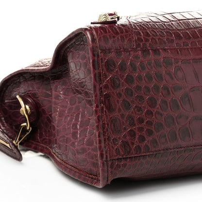 Balenciaga Calfskin Crocodile Embossed Giant 12 Gold Hardware City Violet Prune 8 of 9