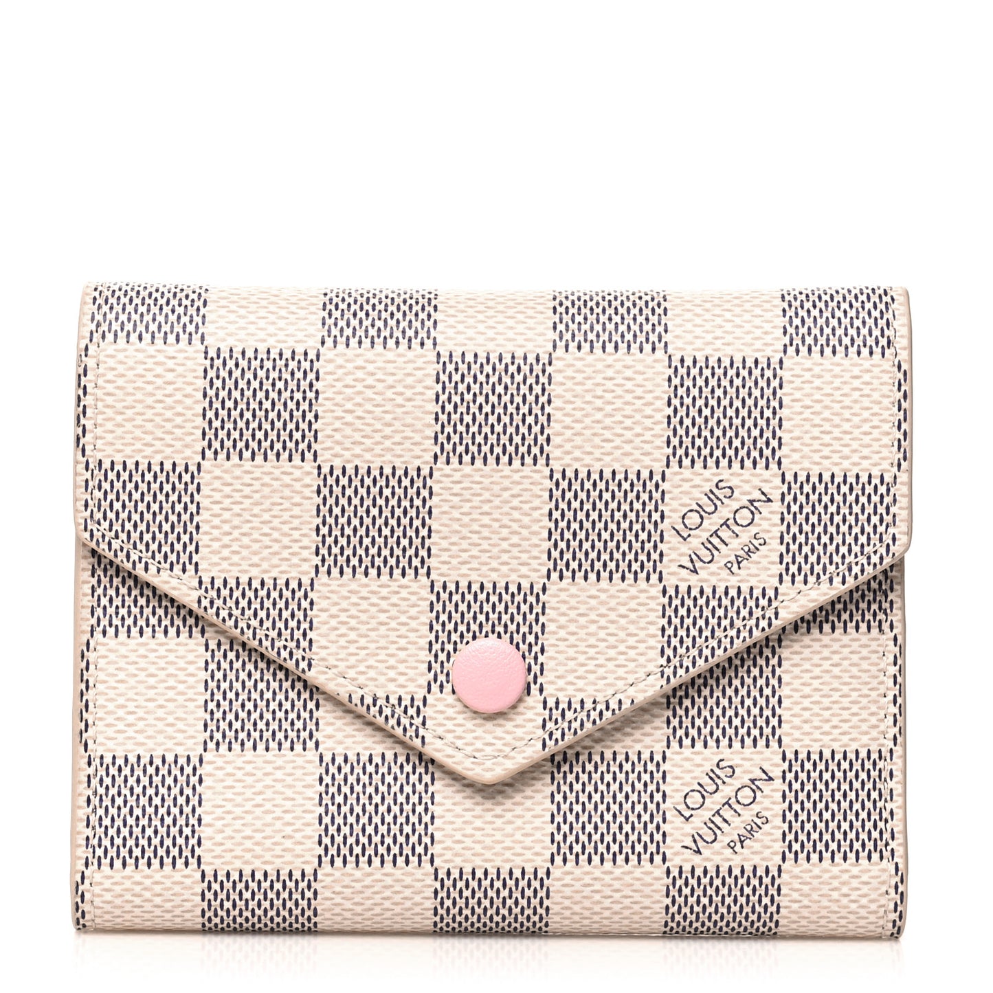 Damier Azur Victorine Wallet Rose Ballerine