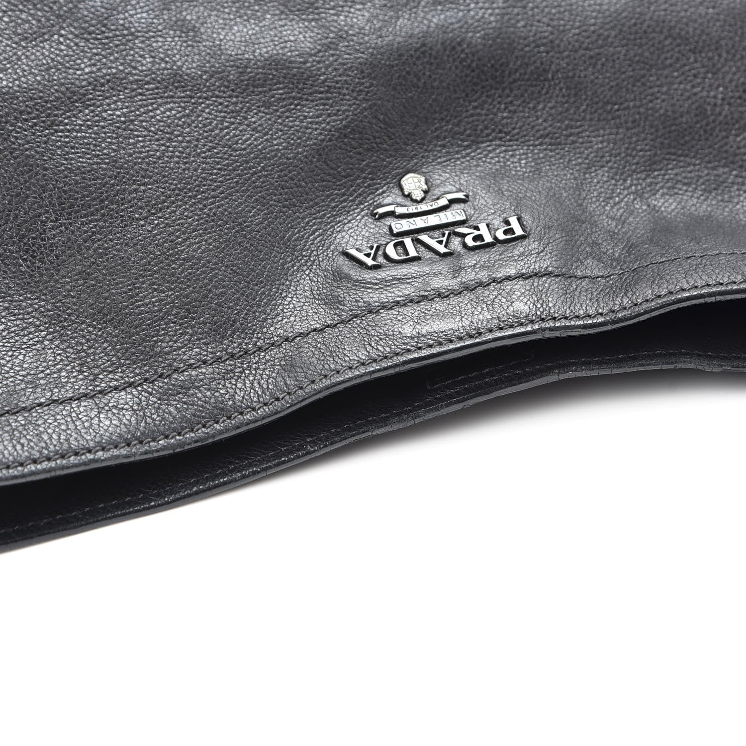 Prada Soft Calf Hobo Black 9 of 13