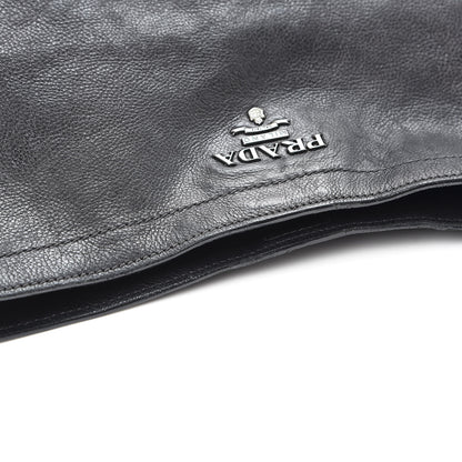 Prada Soft Calf Hobo Black 9 of 13