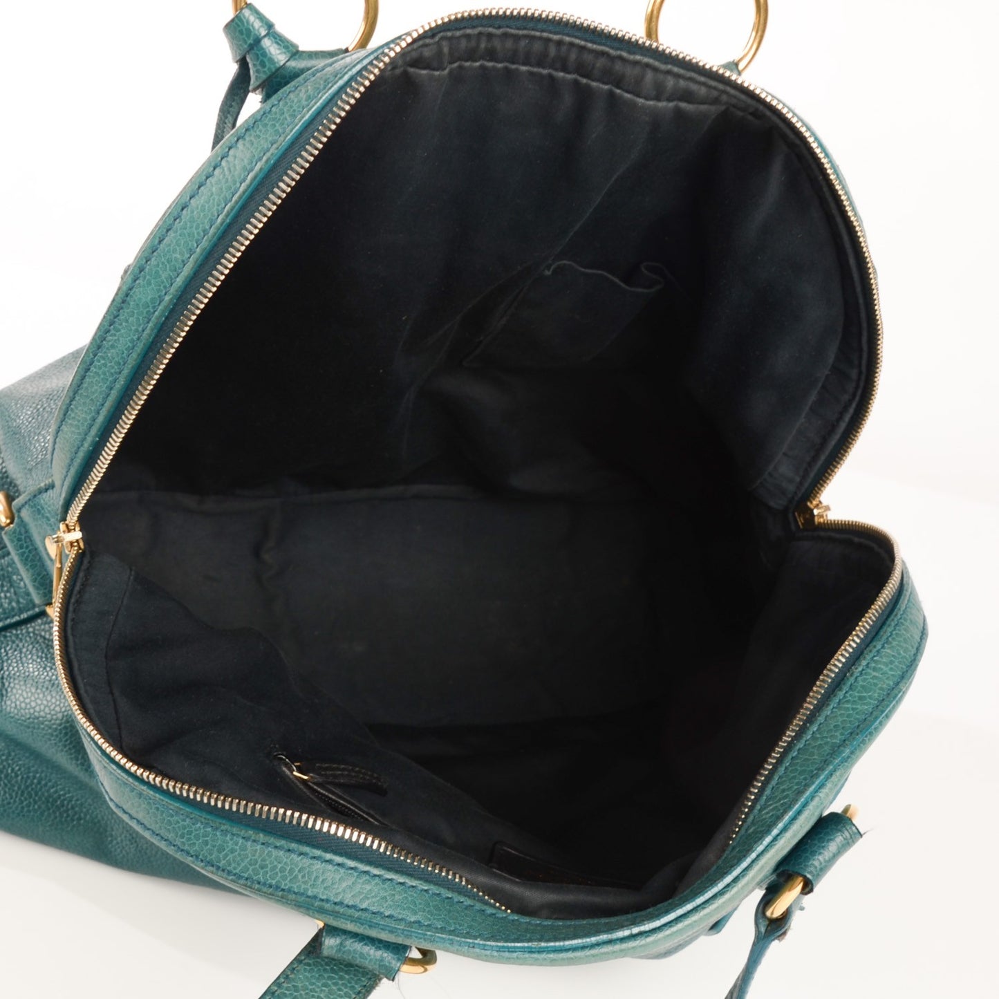 Calfskin Oversized Muse Cerulean