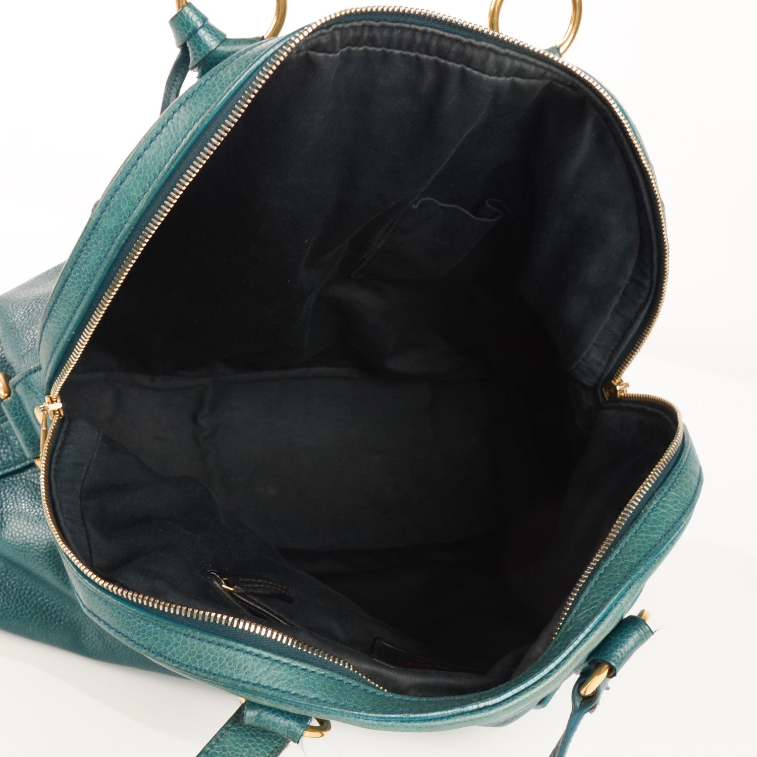 Saint Laurent Calfskin Oversized Muse Cerulean 6 of 10