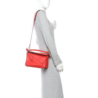 Loewe Calfskin Small Puzzle Bag Scarlet 2 of 9