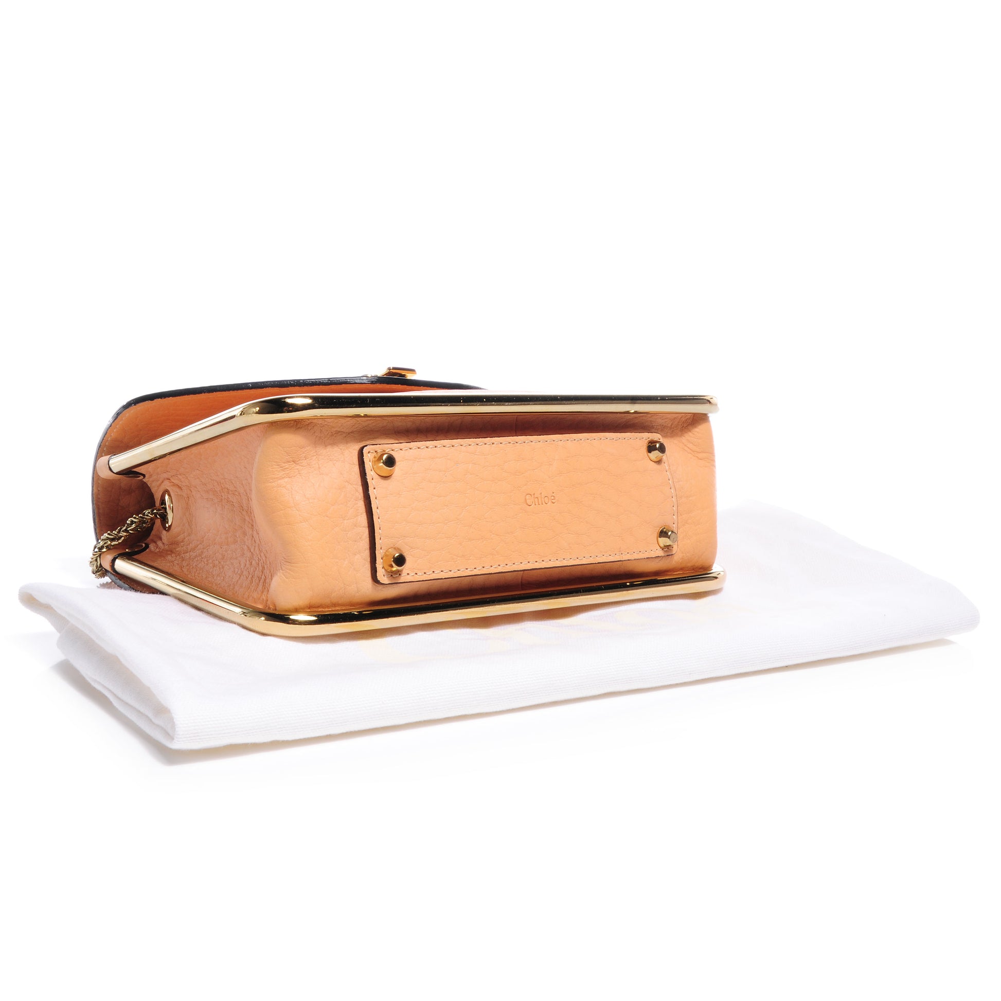 Chloe Grained Calfskin Sally Flap Bag Peach Pink 4 of 9