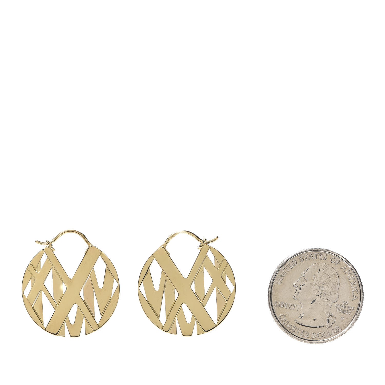 Tiffany 18K Yellow Gold Round Atlas Earrings 2 of 4