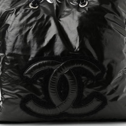 Chanel Vinyl Mohair Trimmed CC Bonbons Tote Black 8 of 10