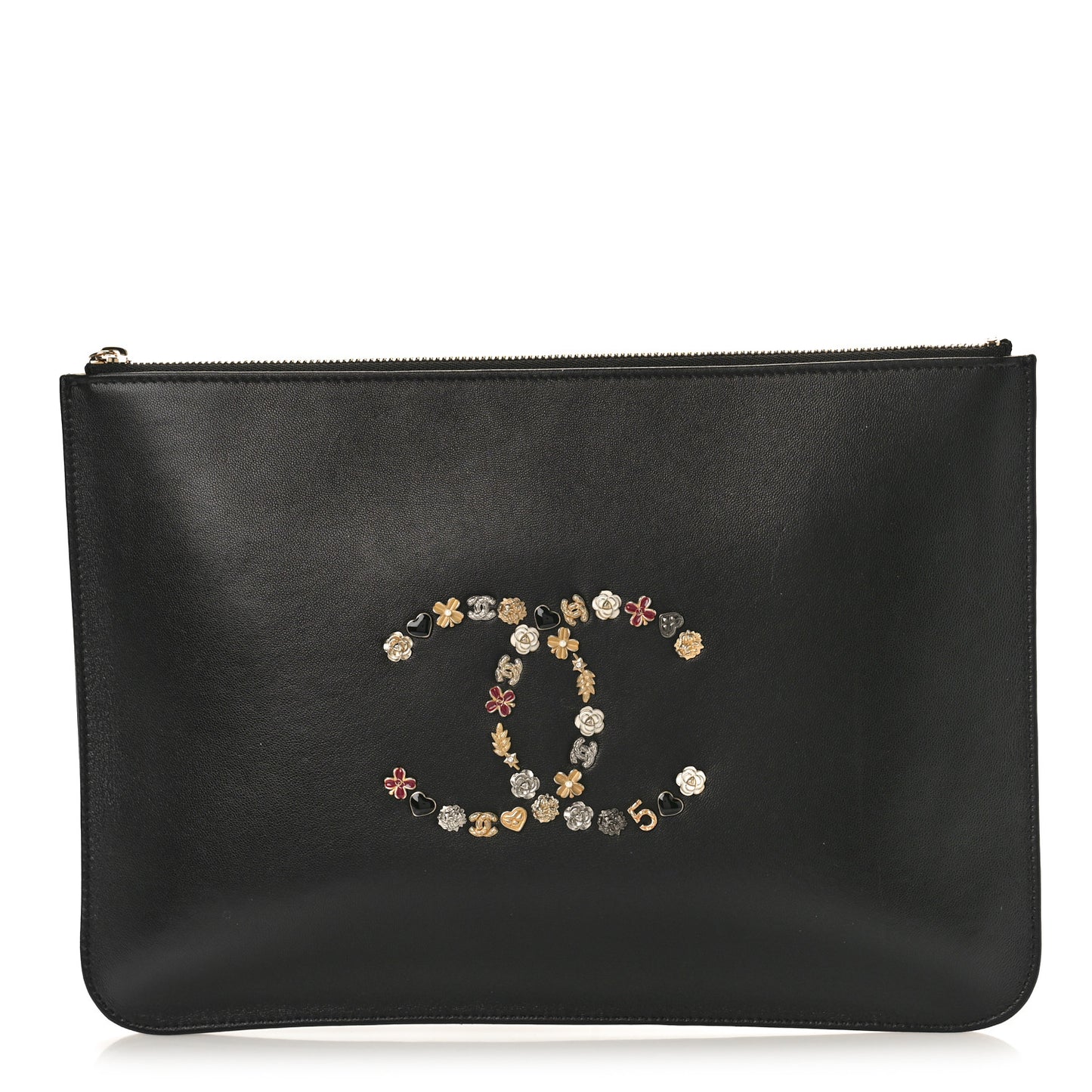 Lambskin Lucky Charms Pouch Black