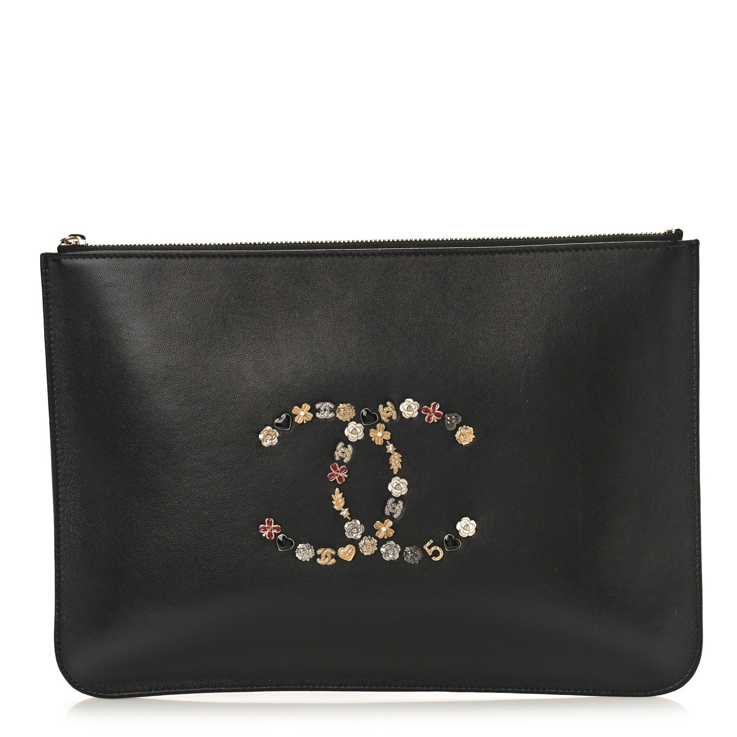 Chanel Lambskin Lucky Charms Pouch Black 1 of 9