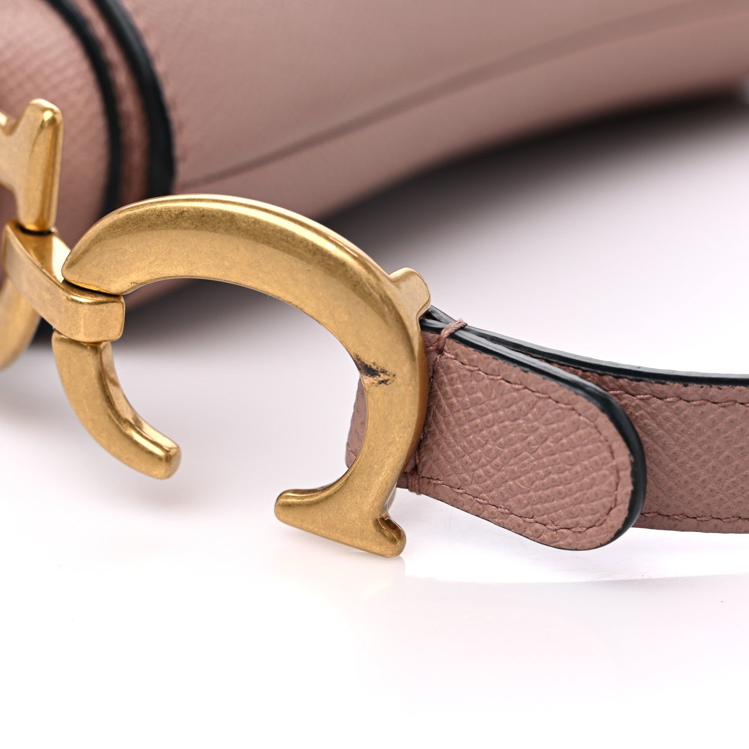 Christian Dior Grained Calfskin Saddle Bag Pink 15 of 15