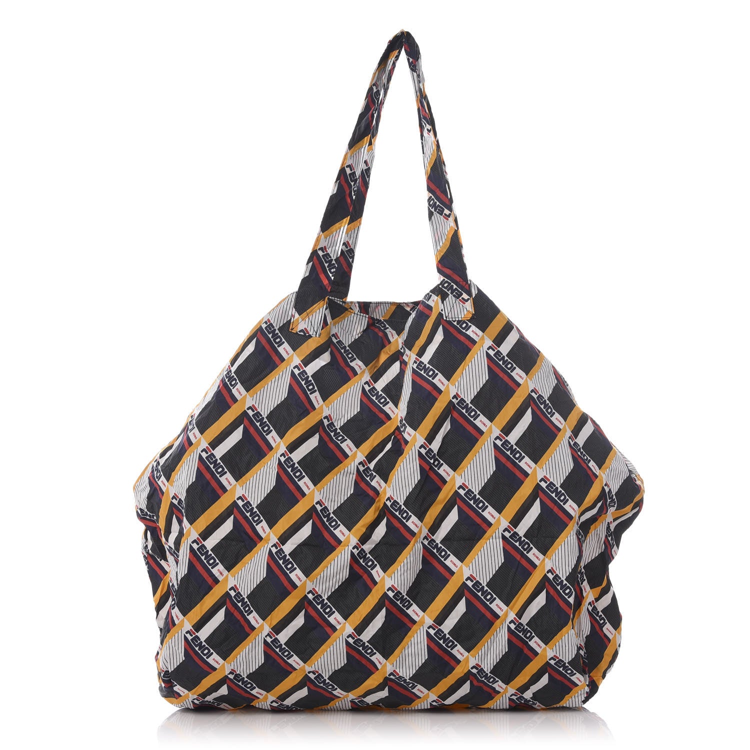 Fendi X FILA Calfskin Mania Tote Charm White Blueberry Multicolor 6 of 8