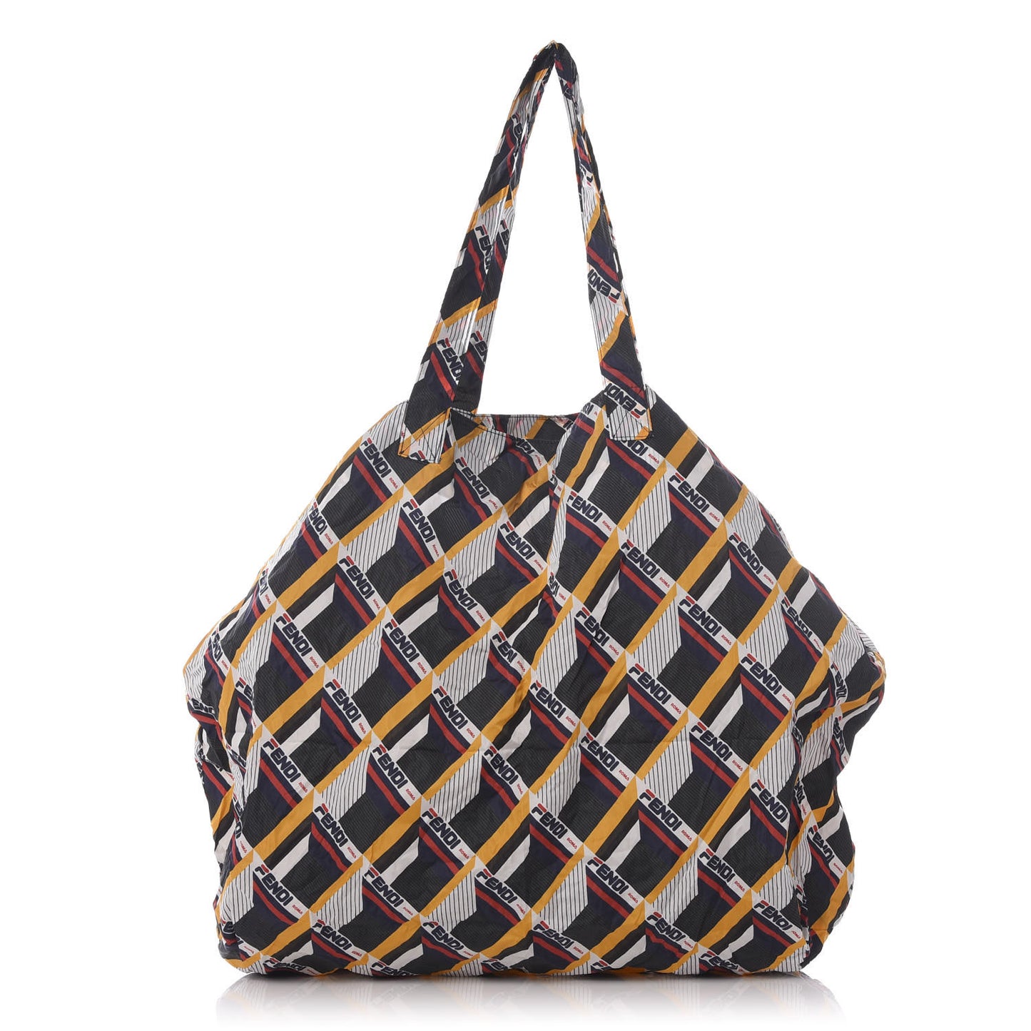X FILA Calfskin Mania Tote Charm White Blueberry Multicolor