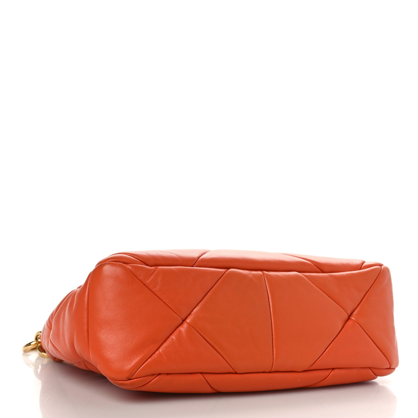 Nappa Triangle Quilted Patchwork System Bag Arancio
