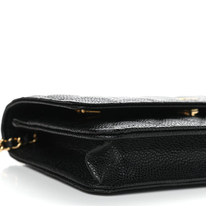 Chanel Caviar Quilted Wallet On Chain WOC Black 9 of 10