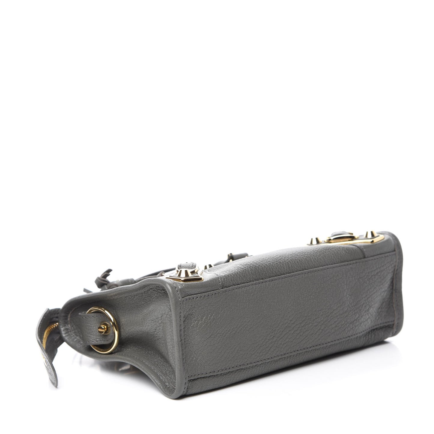Chevre Gold Metallic Edge Hardware Mini City Gris Acier