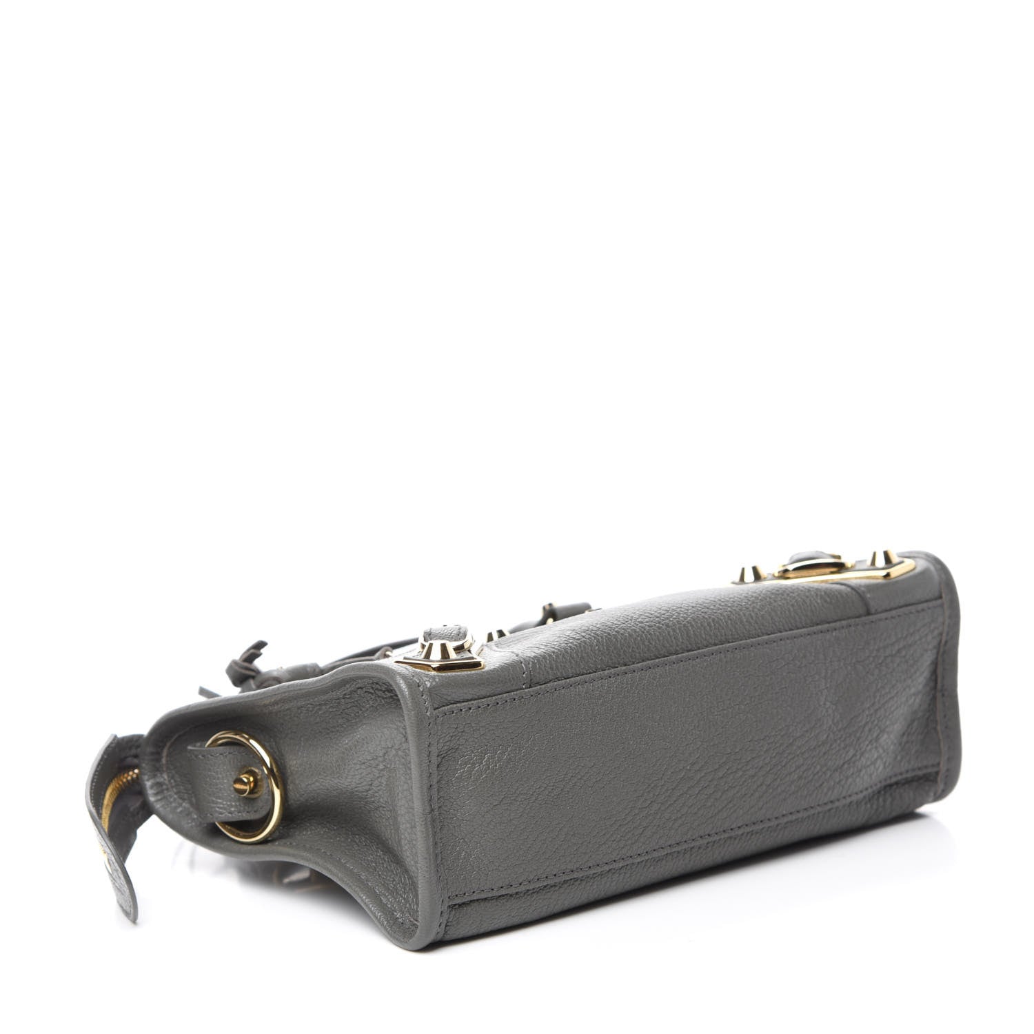 Balenciaga Chevre Gold Metallic Edge Hardware Mini City Gris Acier 4 of 10