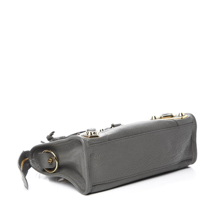 Balenciaga Chevre Gold Metallic Edge Hardware Mini City Gris Acier 4 of 10