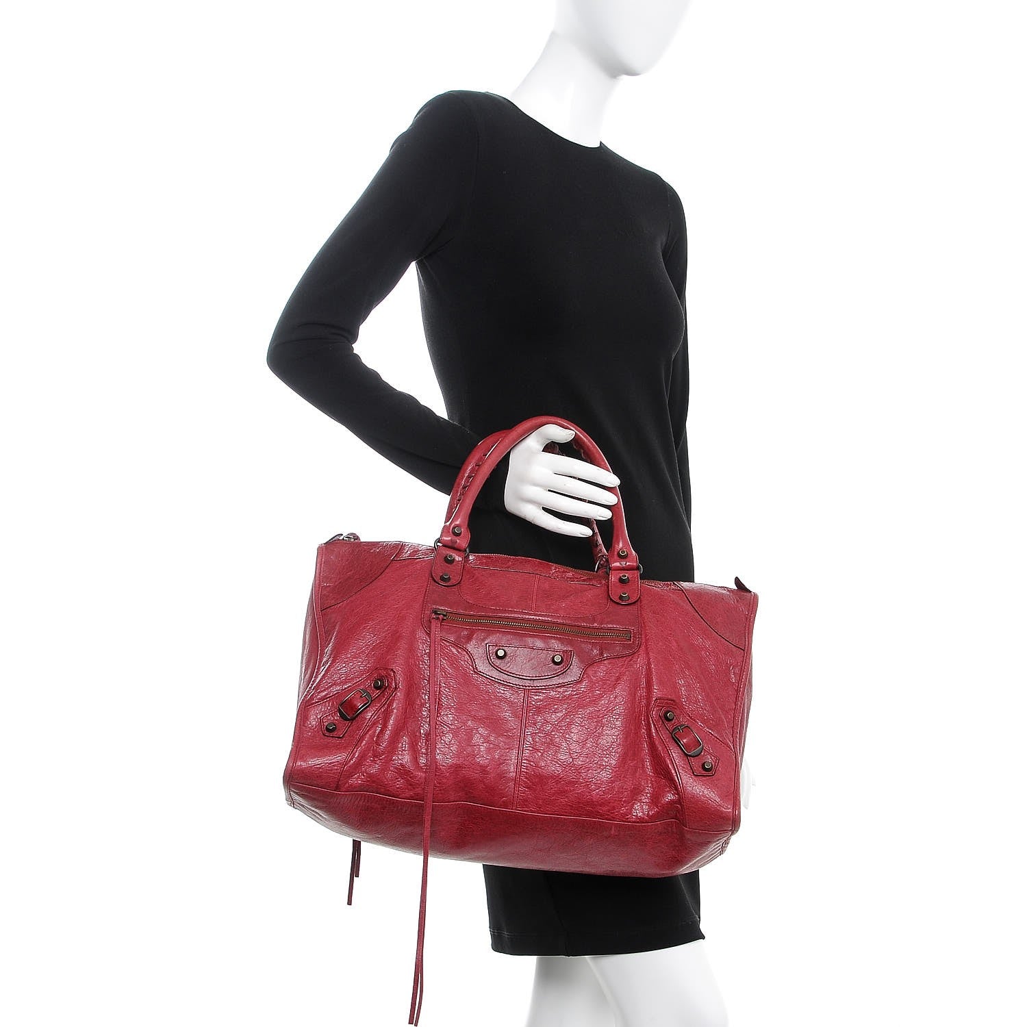 Balenciaga Agneau Classic Hardware Work Pourpre 2 of 7