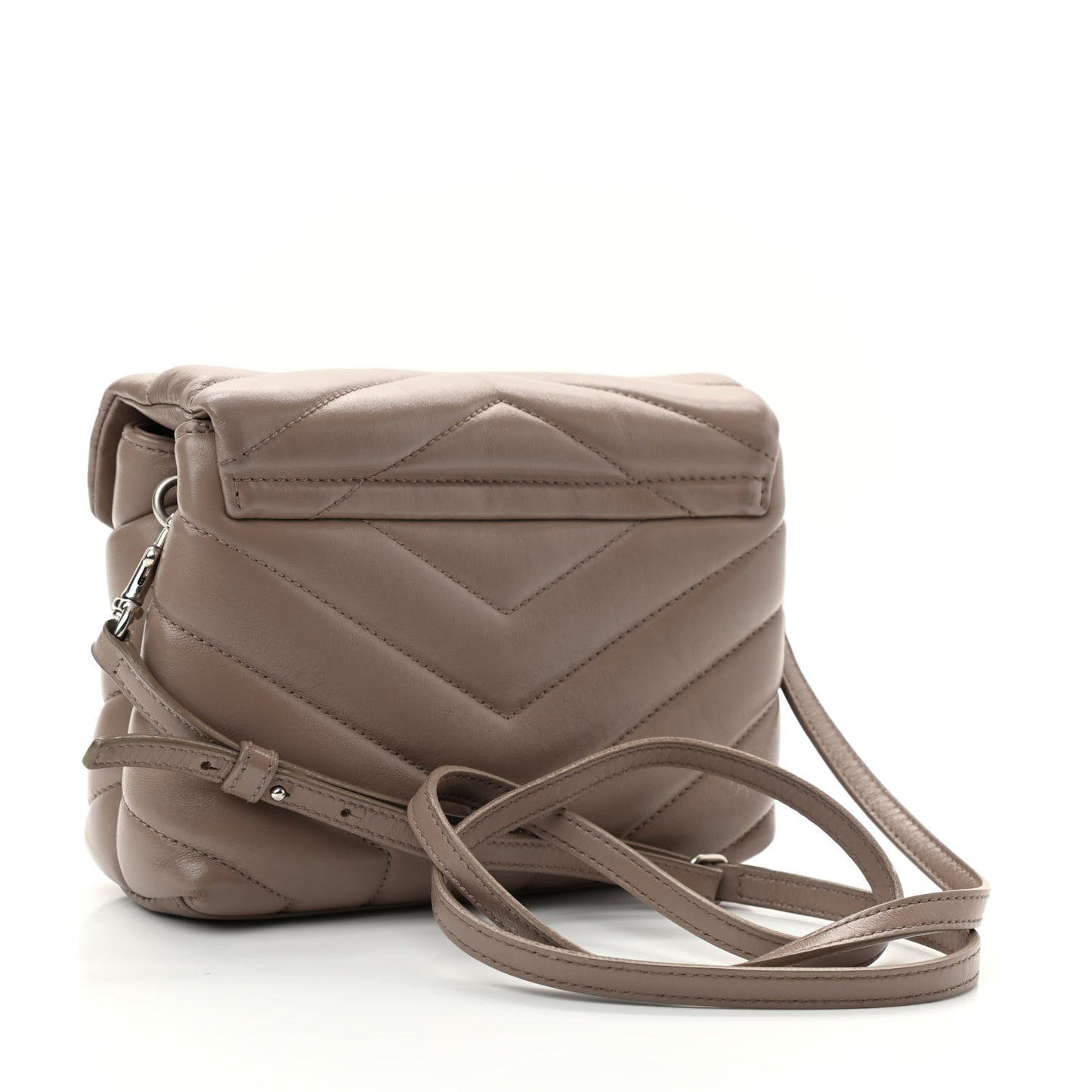 Calfskin Y Quilted Monogram Toy Loulou Crossbody Bag Taupe
