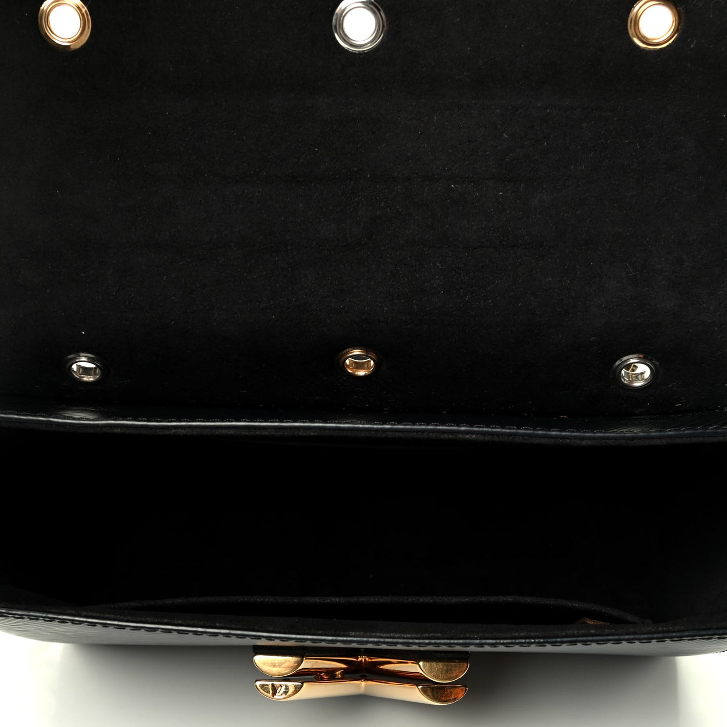 Epi Mechanical Flowers Twist Shoulder Bag MM Black