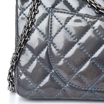 Chanel Patent Quilted 2.55 Reissue 225 Flap Blue 17 of 22