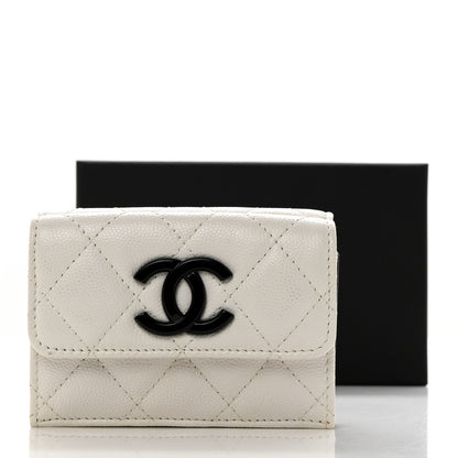 Chanel Caviar Quilted My Everything Small Flap Wallet White 10 of 10