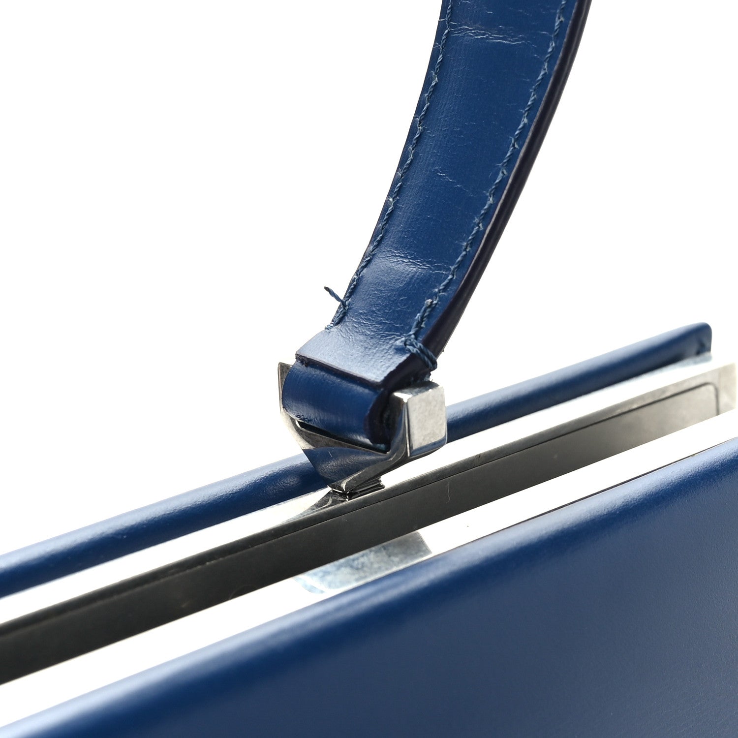 Celine Patina Box Calfskin Medium Clasp Bag Lazuli 9 of 10