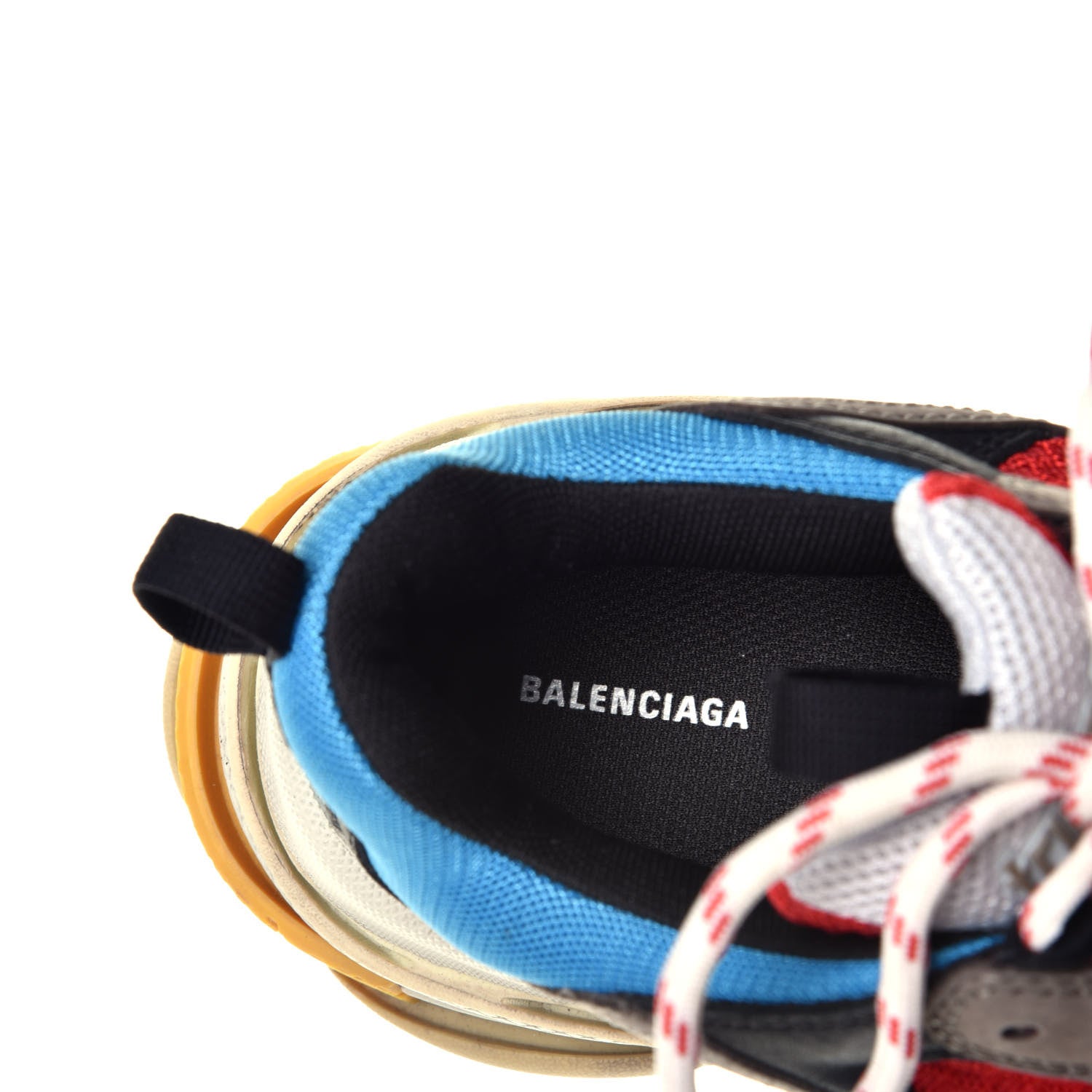 Balenciaga Mesh Nubuck Mens Triple S Sneakers 39 Bleu Gris Rouge 8 of 8