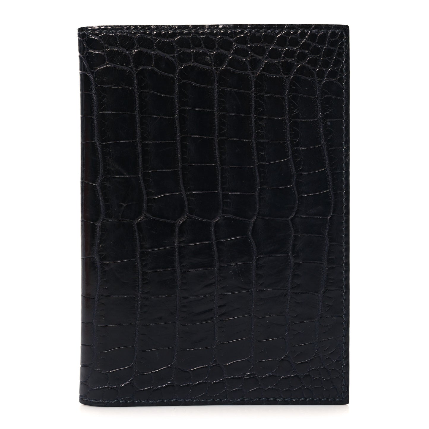 Matte Alligator Chevre MC2 Magellan Passport Holder Black