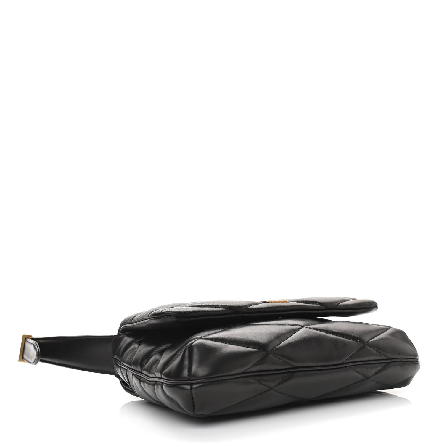 Saint Laurent Lambskin Quilted Le 57 Diamond Shoulder Bag Black 4 of 10