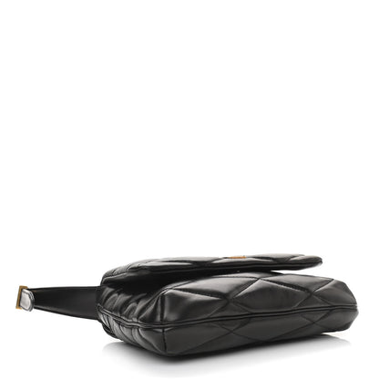 Saint Laurent Lambskin Quilted Le 57 Diamond Shoulder Bag Black 4 of 10