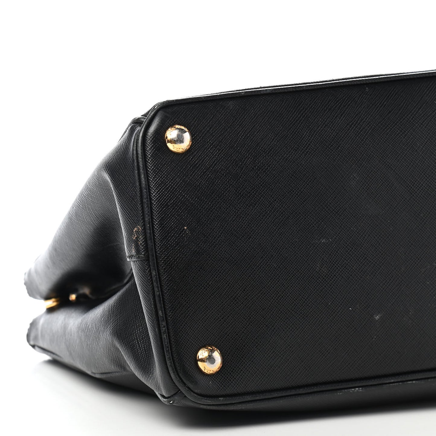 Saffiano Medium Galleria Double Zip Tote Black
