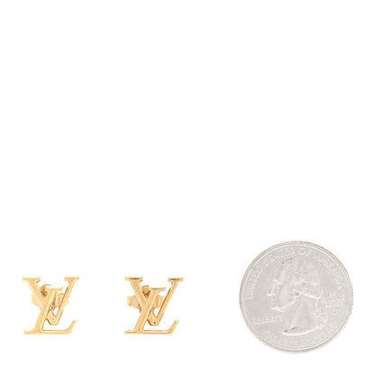 Louis Vuitton Metal LV Iconic Earrings Gold 2 of 6