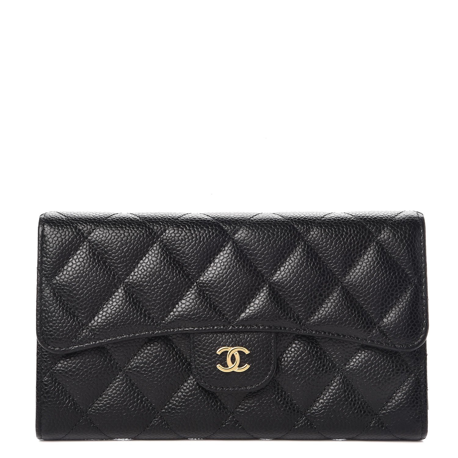 Chanel Caviar Quilted Large Flap Wallet Black 1 of 8