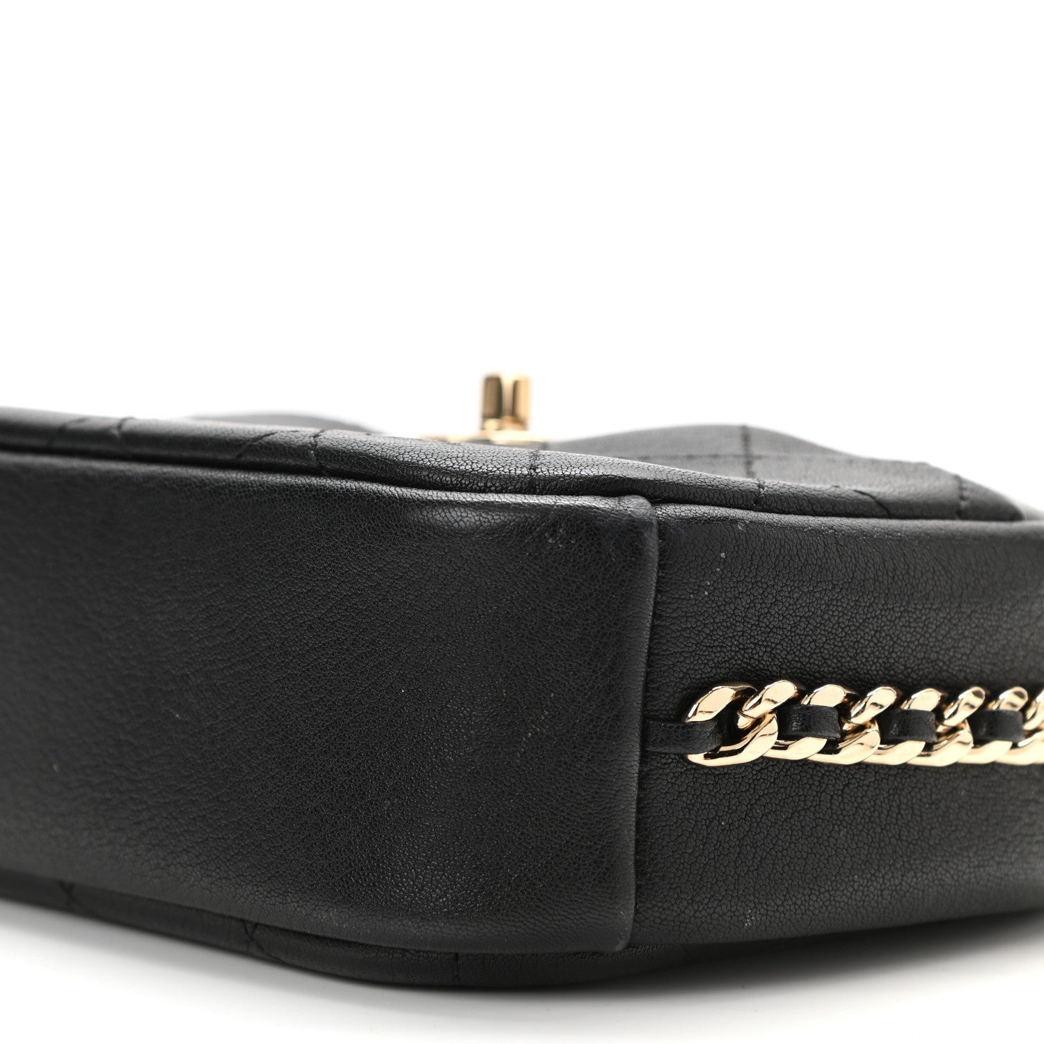 Chanel Goatskin Quilted Small Casual Trip Camera Case Black 10 of 10