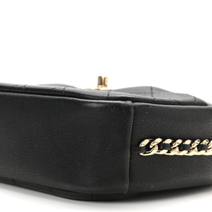 Chanel Goatskin Quilted Small Casual Trip Camera Case Black 10 of 10
