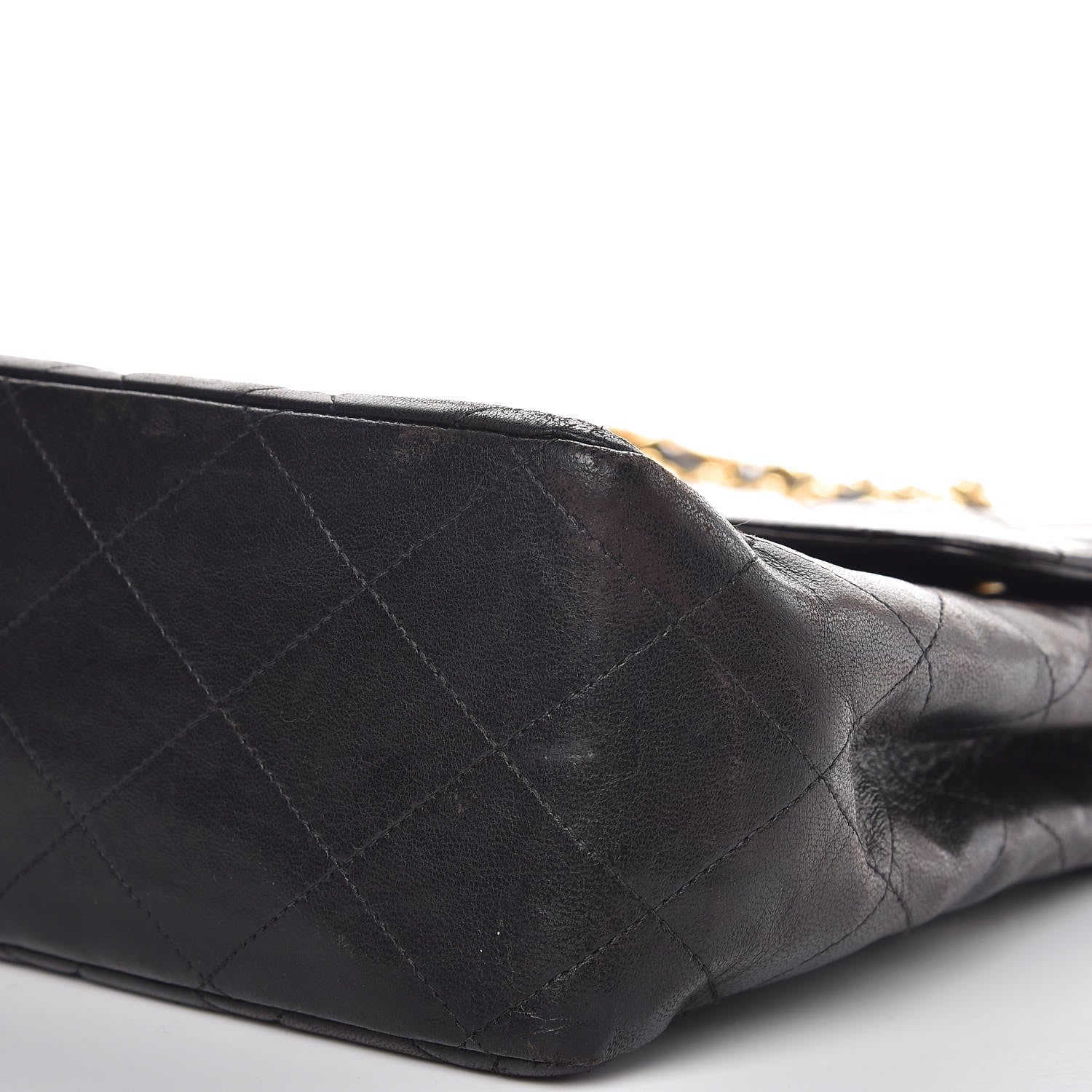 Chanel Lambskin Quilted Jumbo Single Flap Black 15 of 17