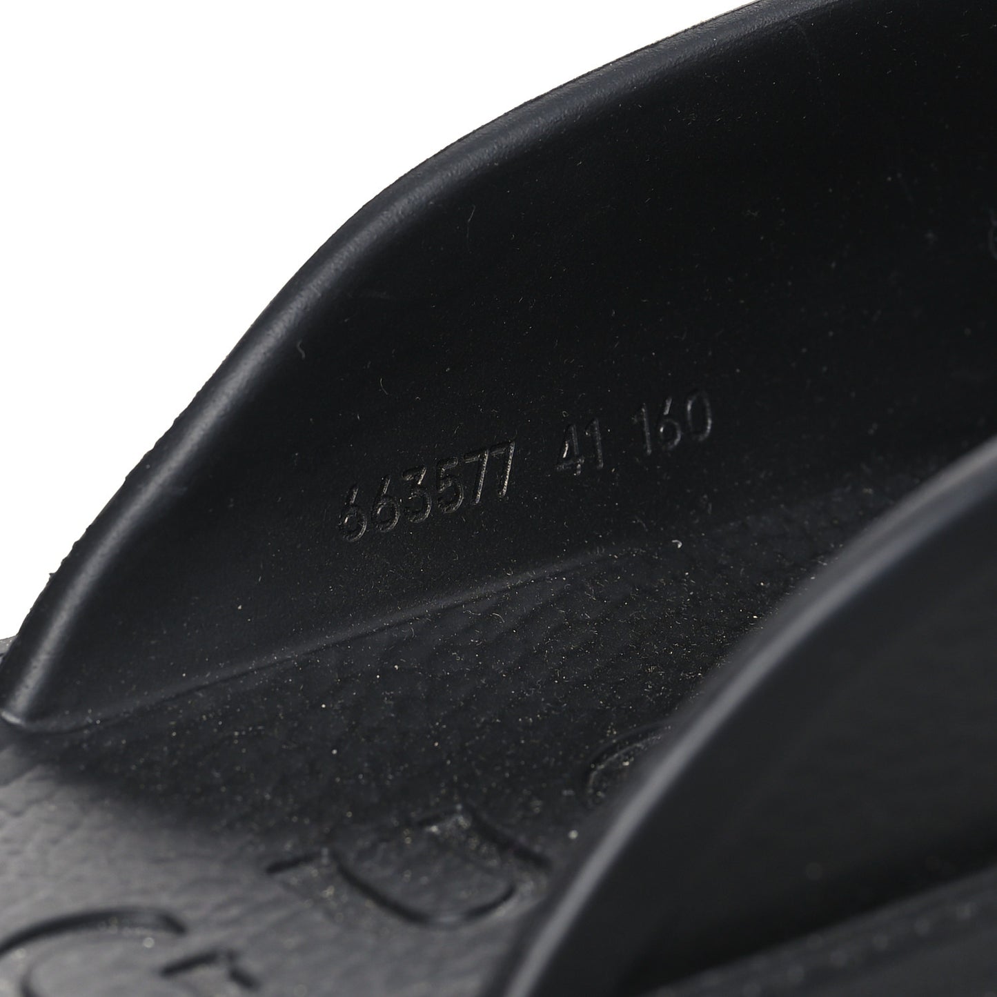 Rubber GG Monogram Perforated Elea Platform 55mm Lug Sole Sandals 41 Black